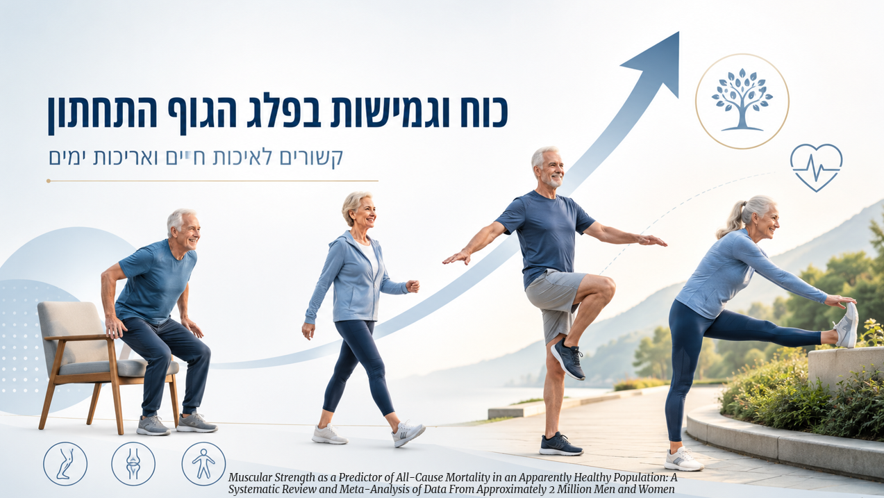 כוח וגמישות בפלג הגוף התחתון: הקשר לאיכות חיים ואריכות ימים