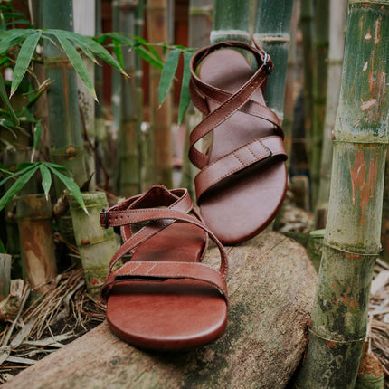 Ahinsa Hava - Brown sandals women & men barefoot אהינסה Hava סנדלים ברפוט בצבע Brown לנשים ולגברים