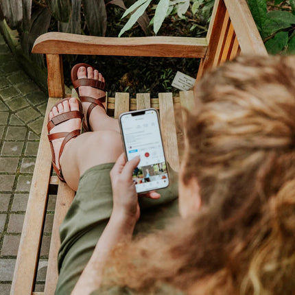Ahinsa Hava - Brown sandals women & men barefoot אהינסה Hava סנדלים ברפוט בצבע Brown לנשים ולגברים