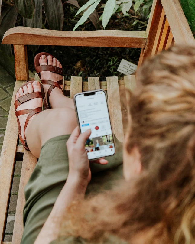 Ahinsa Hava - Brown sandals women & men barefoot אהינסה Hava סנדלים ברפוט בצבע Brown לנשים ולגברים