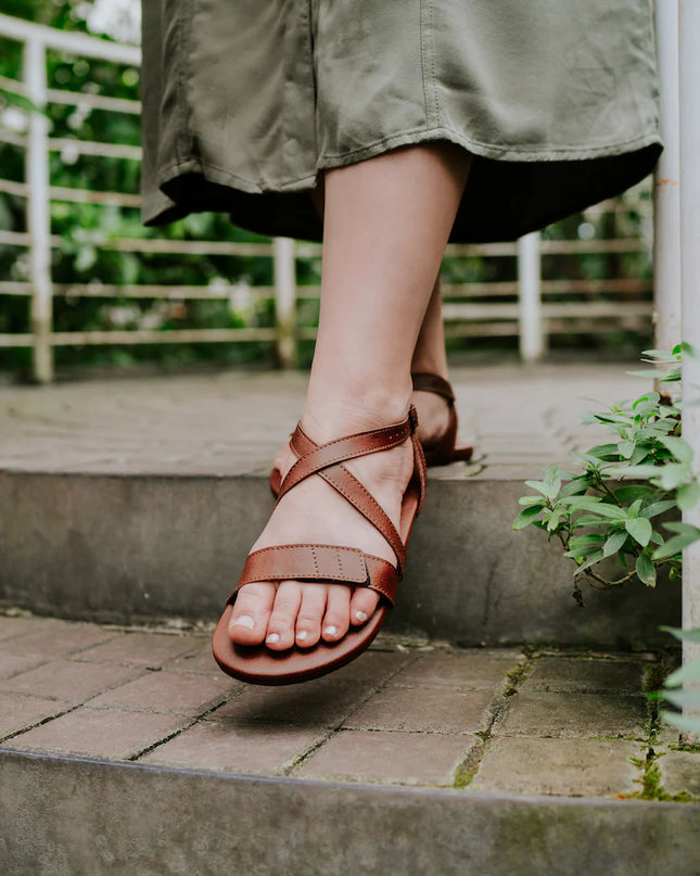 Ahinsa Hava - Brown sandals women & men barefoot אהינסה Hava סנדלים ברפוט בצבע Brown לנשים ולגברים