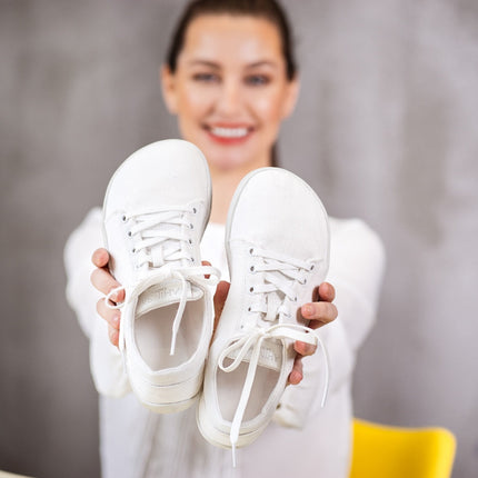 Ahinsa Vida Hemp - White sneakers women & men barefoot אהינסה Vida Hemp סניקרס ברפוט בצבע White לנשים ולגברים