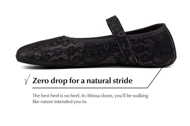 Ahinsa Ananda -Black ballet flats woman אהינסה אנאנדה נעלי בובה שחורות נשים - Black ballet flats women barefoot אהינסה Ananda -Black ballet flats woman אהינסה אנאנדה נעלי בובה שחורות נשים נעלי בובה ברפוט בצבע שחור לנשים