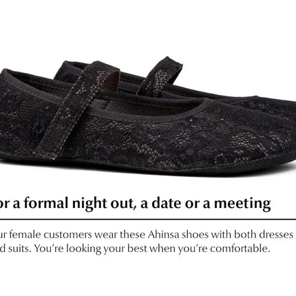 Ahinsa Ananda -Black ballet flats woman אהינסה אנאנדה נעלי בובה שחורות נשים - Black ballet flats women barefoot אהינסה Ananda -Black ballet flats woman אהינסה אנאנדה נעלי בובה שחורות נשים נעלי בובה ברפוט בצבע שחור לנשים
