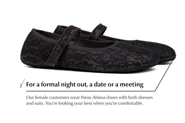 Ahinsa Ananda -Black ballet flats woman אהינסה אנאנדה נעלי בובה שחורות נשים - Black ballet flats women barefoot אהינסה Ananda -Black ballet flats woman אהינסה אנאנדה נעלי בובה שחורות נשים נעלי בובה ברפוט בצבע שחור לנשים