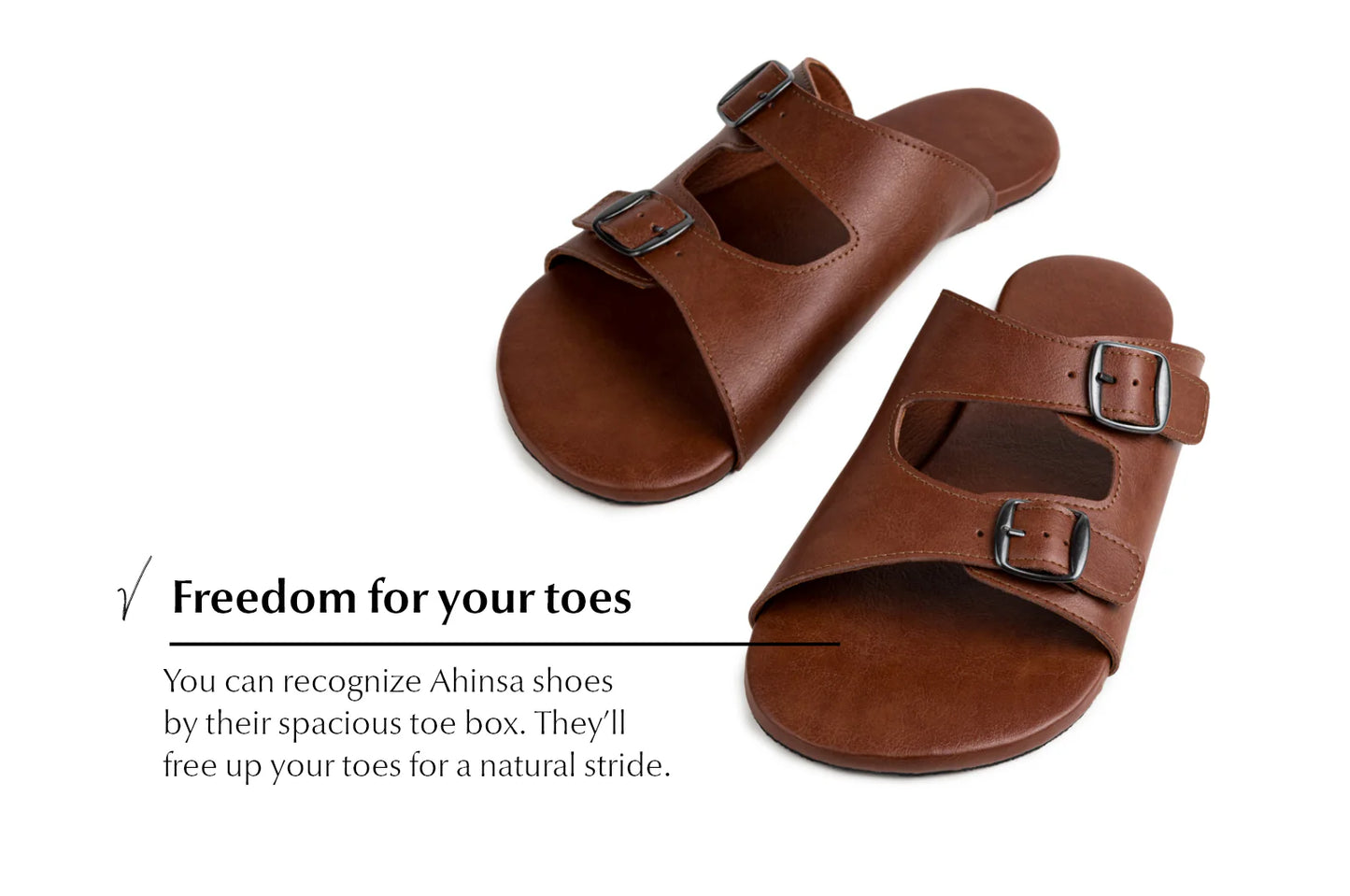 Ahinsa sandals brown Unisex