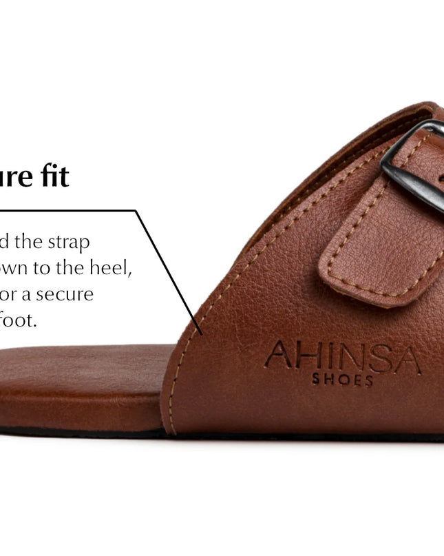 Ahinsa brown - Brown sandals women & men barefoot אהינסה brown סנדלים ברפוט בצבע Brown לנשים ולגברים