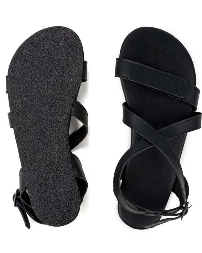 Ahinsa Hava - Black sandals women & men barefoot אהינסה Hava סנדלים ברפוט בצבע Black לנשים ולגברים
