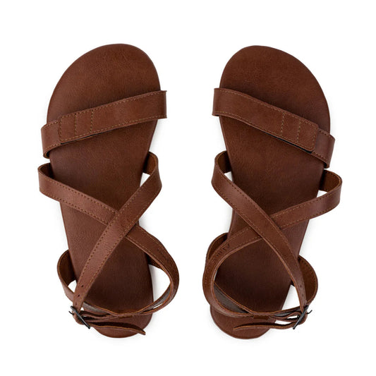 Ahinsa Hava 2.0 brown vegan barefoot sandals סנדלי ברפוט טבעוניים