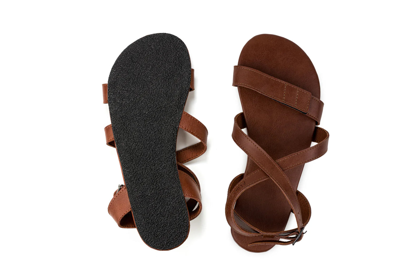 Ahinsa Hava 2.0 brown vegan barefoot sandals סנדלי ברפוט טבעוניים