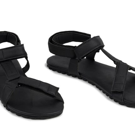Ahinsa Adventure - Black sandals women & men barefoot אהינסה Adventure סנדלים ברפוט בצבע Black לנשים ולגברים