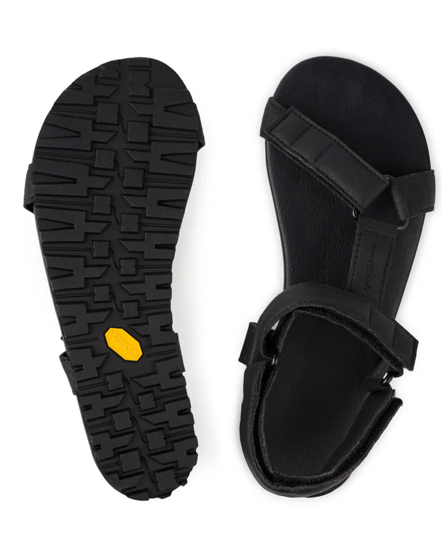 Ahinsa Adventure - Black sandals women & men barefoot אהינסה Adventure סנדלים ברפוט בצבע Black לנשים ולגברים