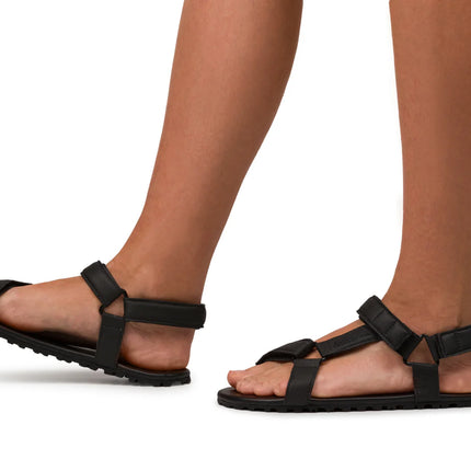 Ahinsa Adventure - Black sandals women & men barefoot אהינסה Adventure סנדלים ברפוט בצבע Black לנשים ולגברים
