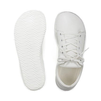 Ahinsa Vida sneakers - White color shoes women & men barefoot אהינסה ברפוט סניקרס יוניסקס נעלי ברפוט ברפוט בצבע לבן לנשים ולגברים