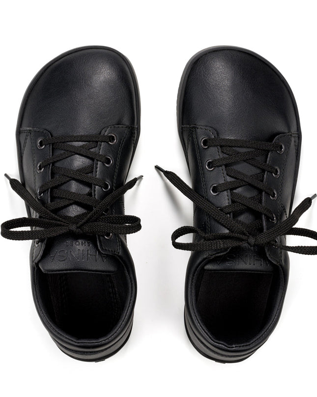 Ahinsa Vida sneakers - Black color shoes women & men barefoot אהינסה ברפוט סניקרס יוניסקס נעלי ברפוט ברפוט בצבע שחור לנשים ולגברים