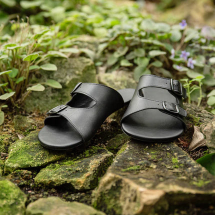 Ahinsa black כפכפי ברפוט אהינסה - Black sandals women & men barefoot אהינסה black כפכפי ברפוט אהינסה סנדלים ברפוט בצבע Black לנשים ולגברים