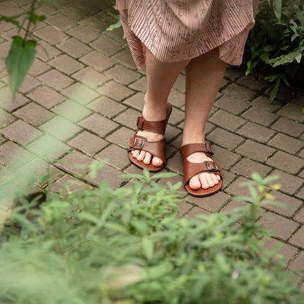 Ahinsa brown - Brown sandals women & men barefoot אהינסה brown סנדלים ברפוט בצבע Brown לנשים ולגברים