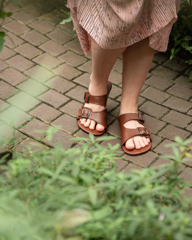 Ahinsa brown - Brown sandals women & men barefoot אהינסה brown סנדלים ברפוט בצבע Brown לנשים ולגברים