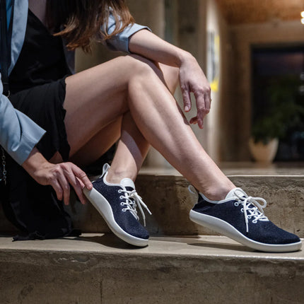 Ahinsa Flow - Navy Blue sneakers women & men barefoot אהינסה Flow סניקרס ברפוט בצבע כחול נייבי לנשים ולגברים