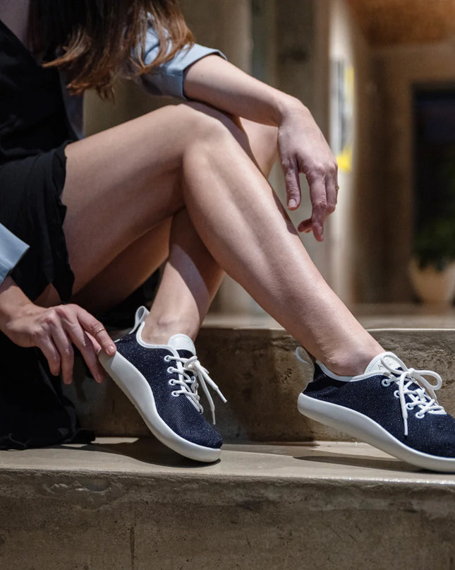 Ahinsa Flow - Navy Blue sneakers women & men barefoot אהינסה Flow סניקרס ברפוט בצבע כחול נייבי לנשים ולגברים