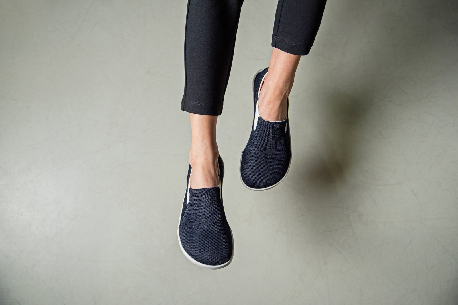 Ahinsa slip on barefoot vegan navy - Unisex אהינסה ברפוט סניקרס