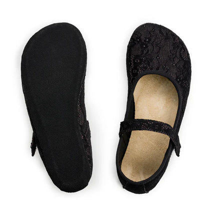 Ahinsa Ananda -Black ballet flats woman אהינסה אנאנדה נעלי בובה שחורות נשים - Black ballet flats women barefoot אהינסה Ananda -Black ballet flats woman אהינסה אנאנדה נעלי בובה שחורות נשים נעלי בובה ברפוט בצבע שחור לנשים