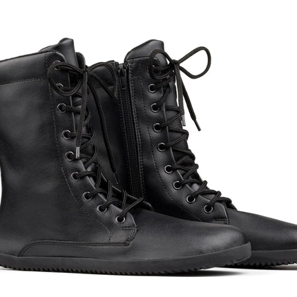 Ahinsa Jaya - Black boots women barefoot אהינסה Jaya מגפיים ברפוט בצבע שחור לנשים