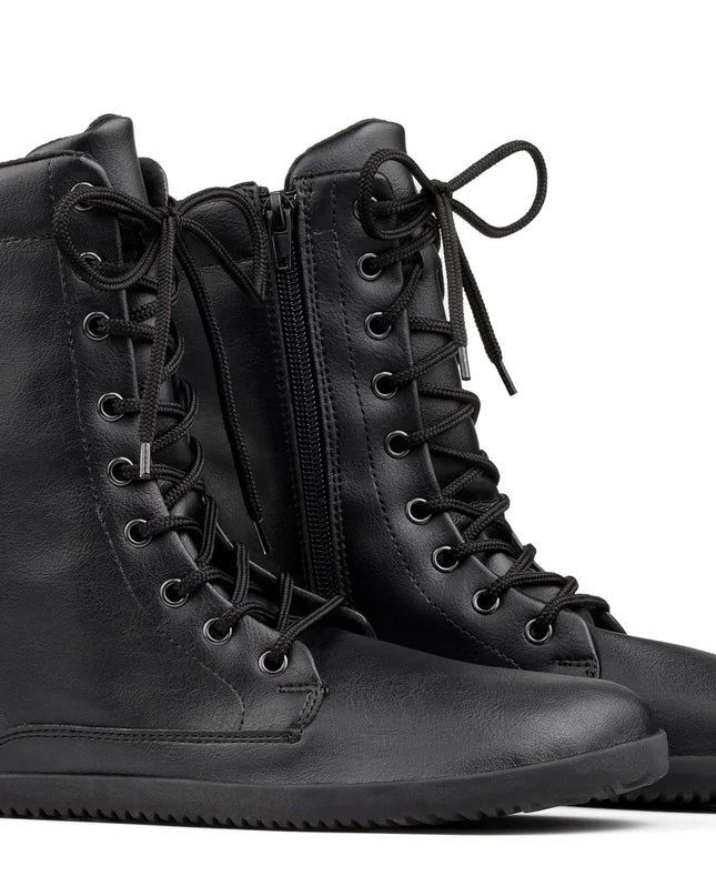 Ahinsa Jaya - Black boots women barefoot אהינסה Jaya מגפיים ברפוט בצבע שחור לנשים