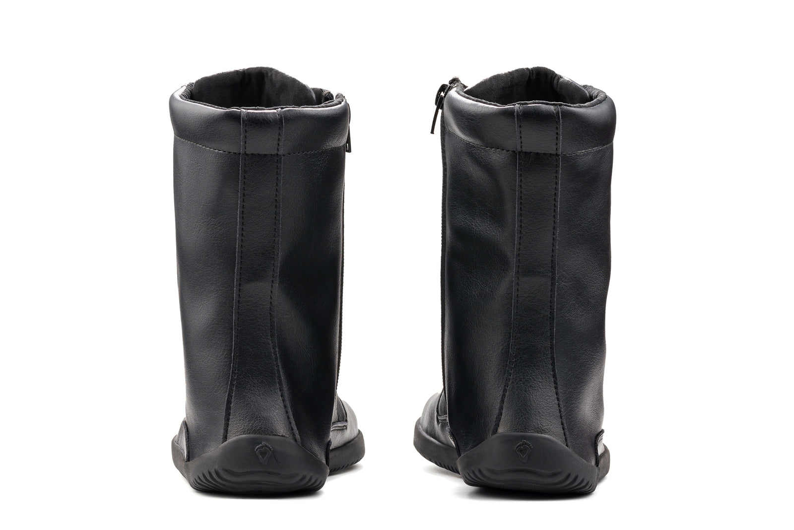 Ahinsa Jaya - Black zip up barefoot boots woman אהינסה גאיה מגפי ברפוט לנשים בשחור