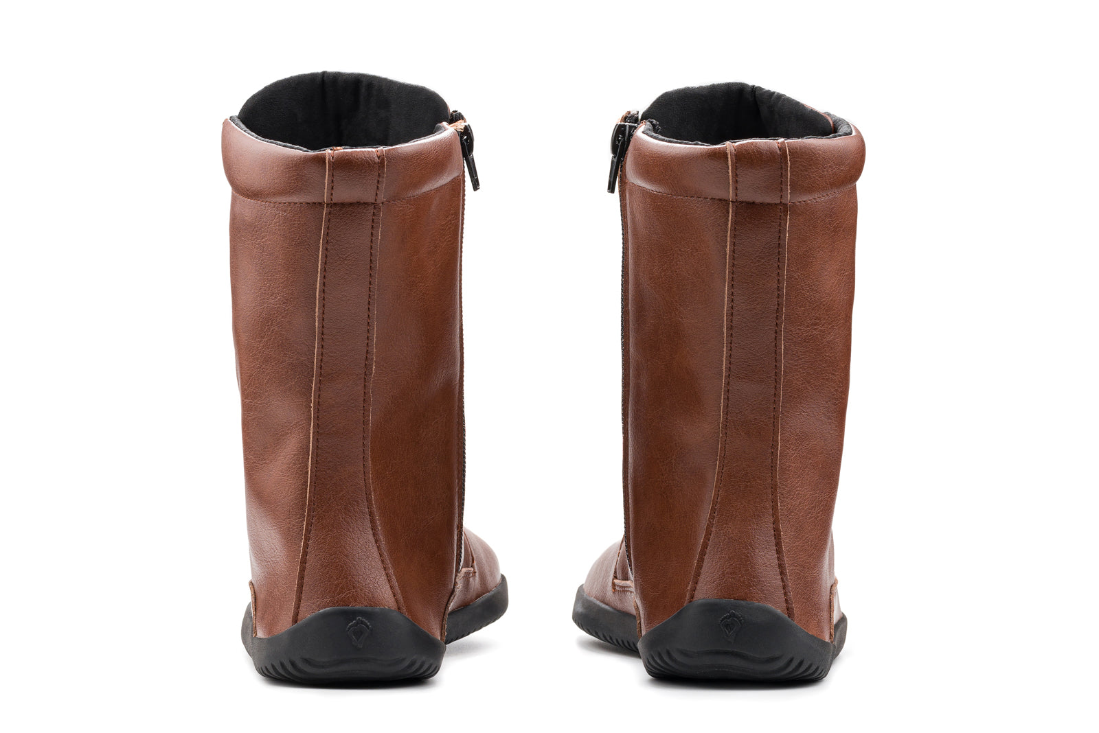 Ahinsa Jaya - Brown zip up barefoot boots woman אהינסה גאיה מגפי ברפוט לנשים בחום