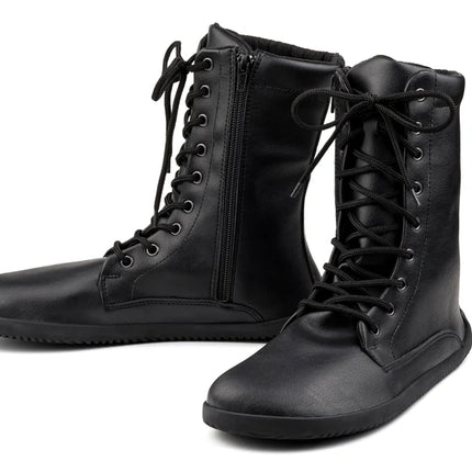 Ahinsa Jaya - Black boots women barefoot אהינסה Jaya מגפיים ברפוט בצבע שחור לנשים