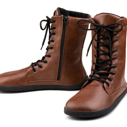 Ahinsa Jaya - Brown boots women barefoot אהינסה Jaya מגפיים ברפוט בצבע חום לנשים