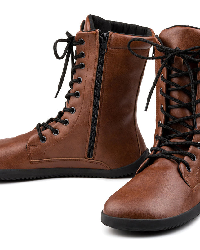 Ahinsa Jaya - Brown boots women barefoot אהינסה Jaya מגפיים ברפוט בצבע חום לנשים