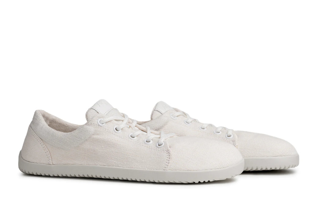 Ahinsa Vida Hemp - white unisex barefoot vegan sneakers אהינסה וידה המפ ברפוט לבנות טבעוניות יוניסקס