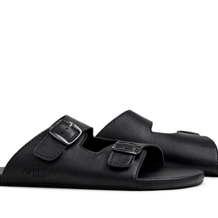 Ahinsa black כפכפי ברפוט אהינסה - Black sandals women & men barefoot אהינסה black כפכפי ברפוט אהינסה סנדלים ברפוט בצבע Black לנשים ולגברים