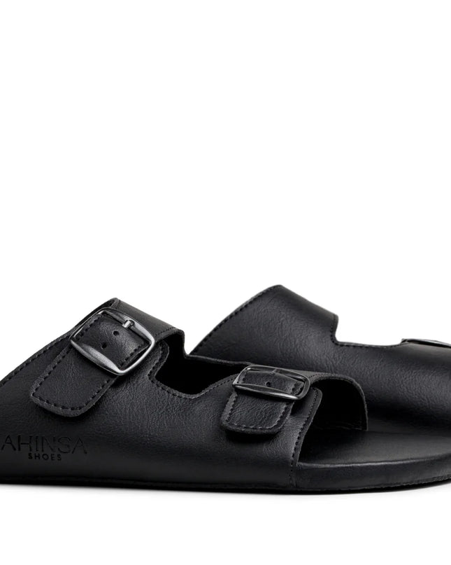 Ahinsa black כפכפי ברפוט אהינסה - Black sandals women & men barefoot אהינסה black כפכפי ברפוט אהינסה סנדלים ברפוט בצבע Black לנשים ולגברים