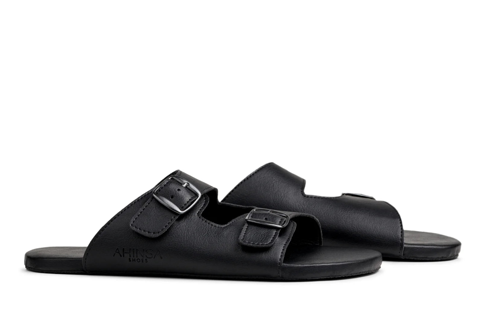 Ahinsa barefoot sandals black Unisex כפכפי ברפוט אהינסה
