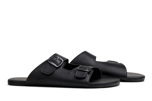 Ahinsa barefoot sandals black Unisex כפכפי ברפוט אהינסה