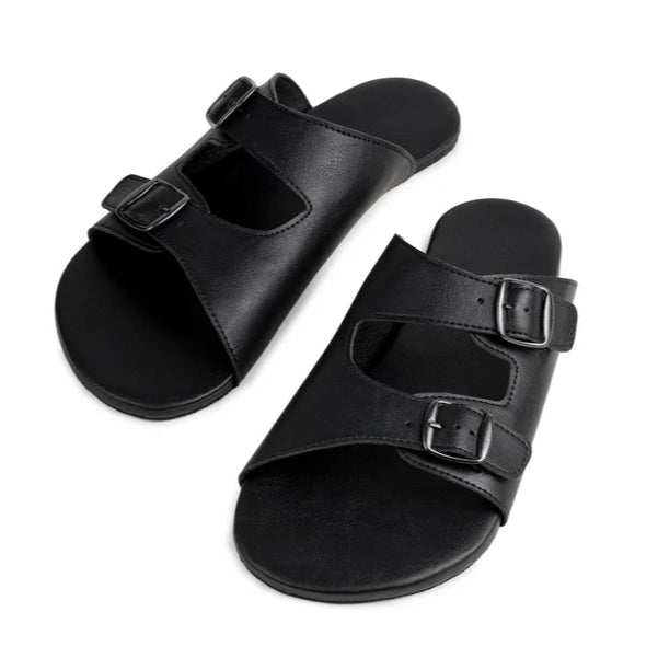 Ahinsa black כפכפי ברפוט אהינסה - Black sandals women & men barefoot אהינסה black כפכפי ברפוט אהינסה סנדלים ברפוט בצבע Black לנשים ולגברים