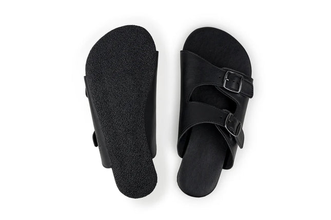 Ahinsa black כפכפי ברפוט אהינסה - Black sandals women & men barefoot אהינסה black כפכפי ברפוט אהינסה סנדלים ברפוט בצבע Black לנשים ולגברים