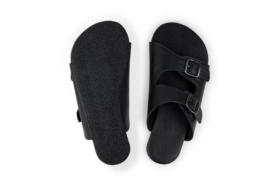Ahinsa barefoot sandals black Unisex כפכפי ברפוט אהינסה