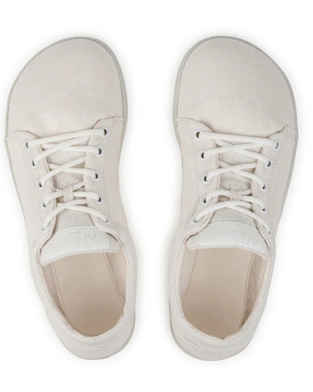 Ahinsa Vida Hemp - White sneakers women & men barefoot אהינסה Vida Hemp סניקרס ברפוט בצבע White לנשים ולגברים