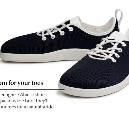 Ahinsa Flow - Navy Blue sneakers women & men barefoot אהינסה Flow סניקרס ברפוט בצבע כחול נייבי לנשים ולגברים