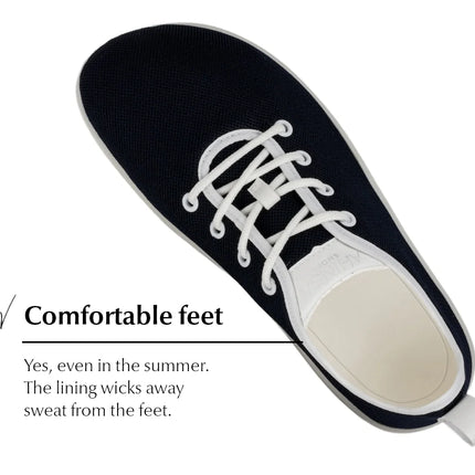 Ahinsa Flow - Navy Blue sneakers women & men barefoot אהינסה Flow סניקרס ברפוט בצבע כחול נייבי לנשים ולגברים