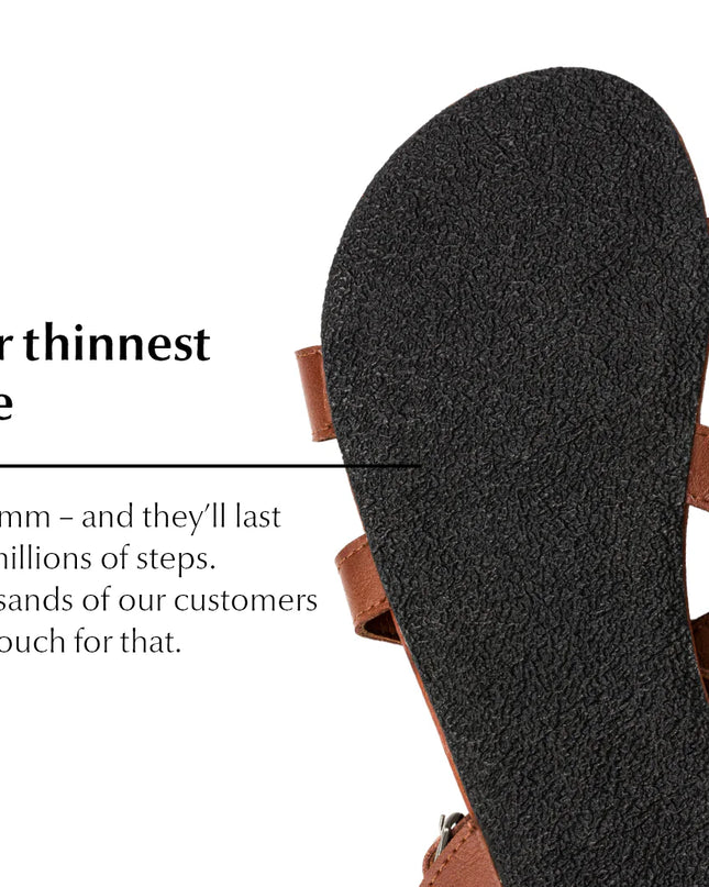 Ahinsa Hava - Brown sandals women & men barefoot אהינסה Hava סנדלים ברפוט בצבע Brown לנשים ולגברים