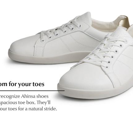Ahinsa Pura play GOLD - Gold sneakers women barefoot אהינסה Pura play GOLD סניקרס ברפוט בצבע זהב לנשים