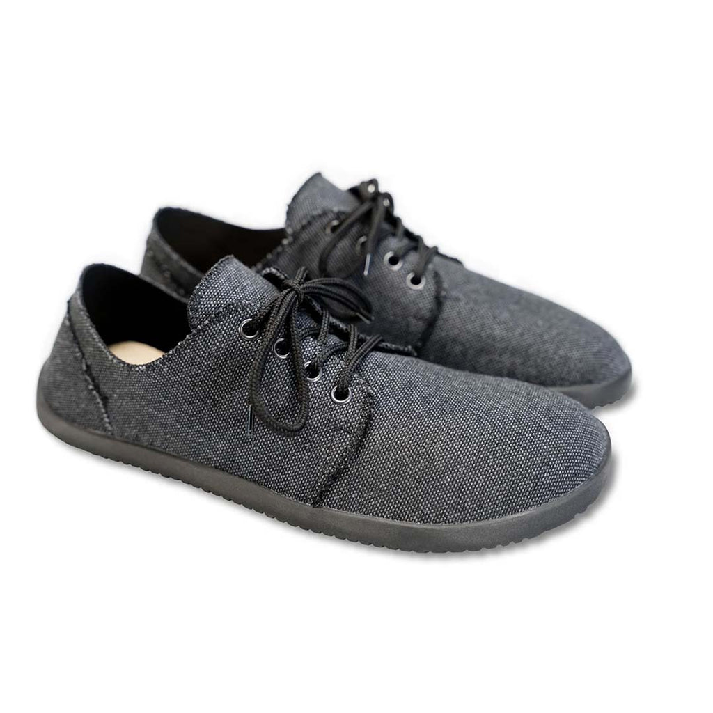 Ahinsa phira - grey recycled hemp vegan barefoot sneakers סניקרס אהינסה פירה ברפוט המפ אפורות מבד ממוחזר טבעוני יוניסקס