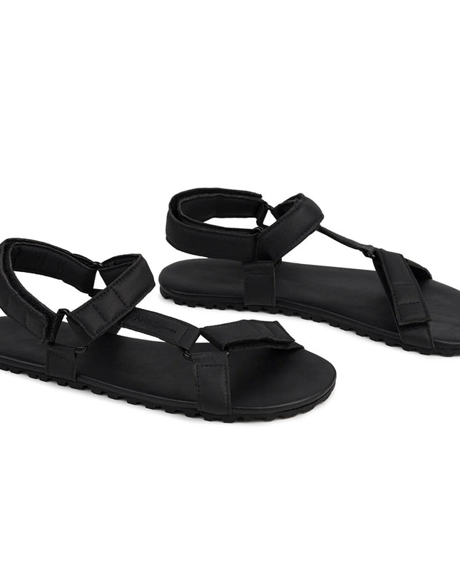 Ahinsa Adventure - Black sandals women & men barefoot אהינסה Adventure סנדלים ברפוט בצבע Black לנשים ולגברים