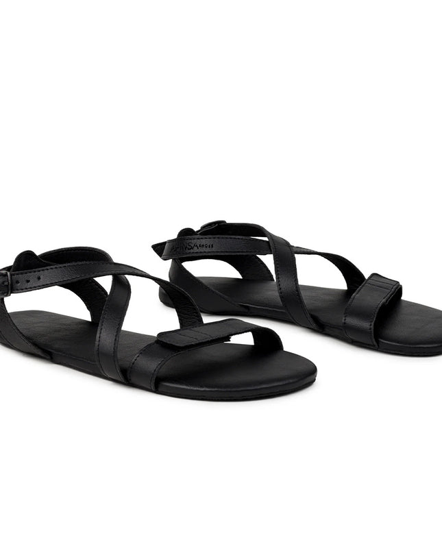 Ahinsa Hava - Black sandals women & men barefoot אהינסה Hava סנדלים ברפוט בצבע Black לנשים ולגברים