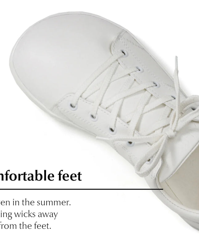 Ahinsa Vida sneakers - White color shoes women & men barefoot אהינסה ברפוט סניקרס יוניסקס נעלי ברפוט ברפוט בצבע לבן לנשים ולגברים